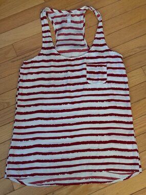 XHILERATION tank top size S Red and white stripes